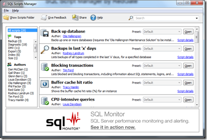 SQL Script Manager